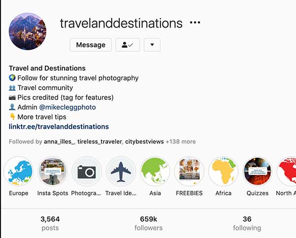 @TravelAndDestinations Travel Feature Account on Instagram