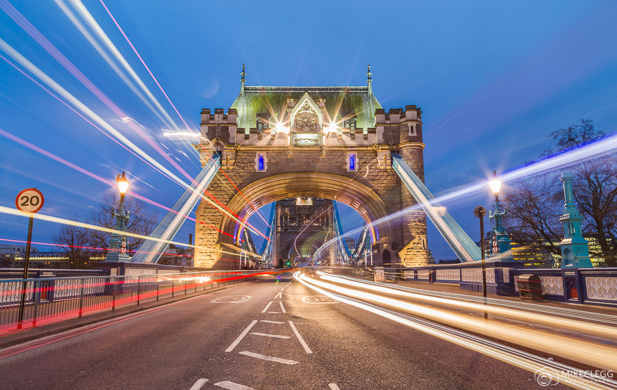 Photography Tips for Taking Pictures of Light Trails Lights Trails and Tower Bridge, London