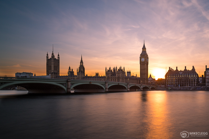 Palace of Westminster, Sunset