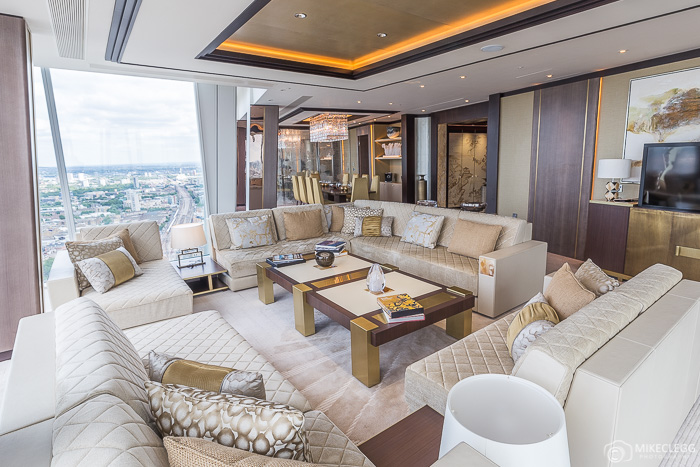 Large dining area in the Shangri-La Suite