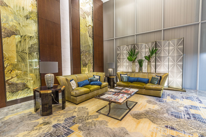 Lower lobby of the Shangri-La At The Shard