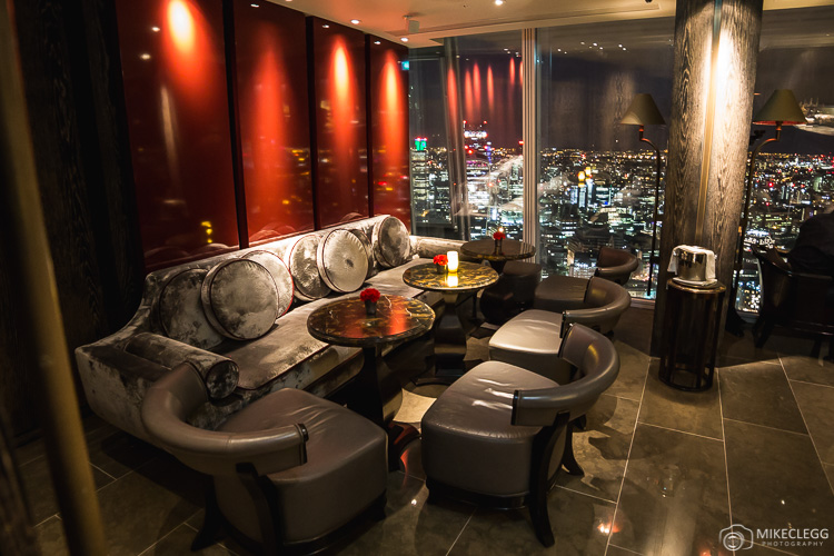 Seating at GŎNG bar at the Shangri-La