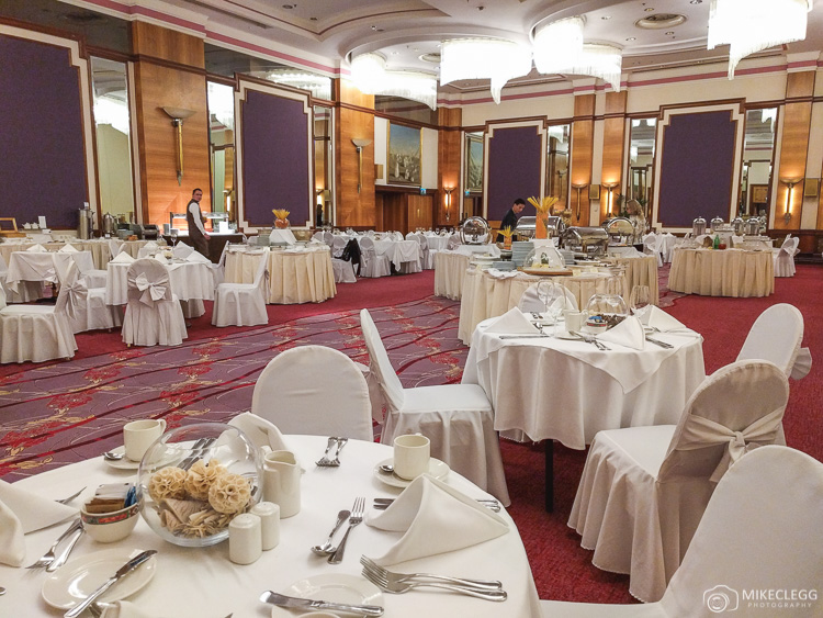 Breakfast in the ballroom at Westin Zagreb