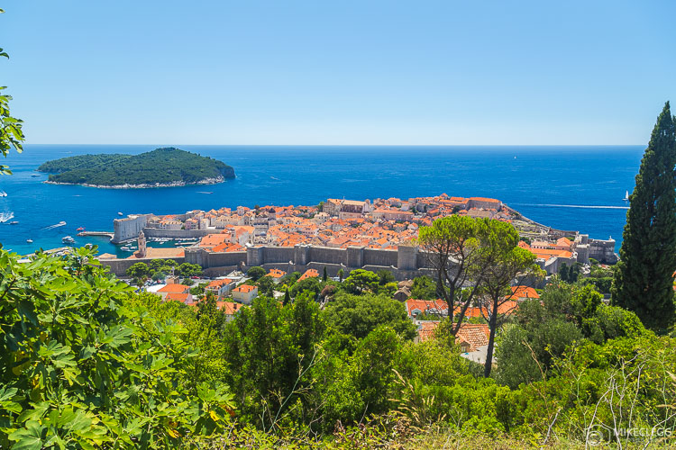 High viewpoints towards Dubrovnik Old Town