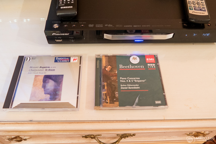 Beethoven and Mozart CDs and music player