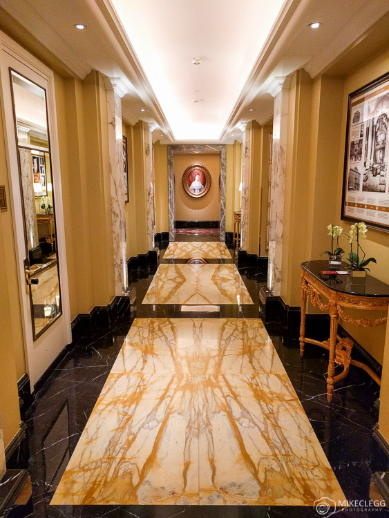 Luxurious corridors in Hotel Imperial Vienna