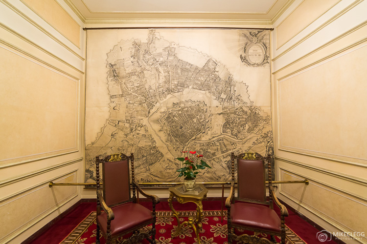 Historic painting of central Vienna from the year of Mozart's birth