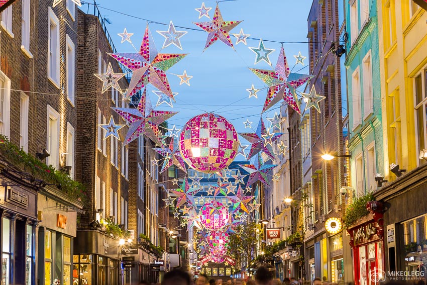 Streets and decorations at Christmas
