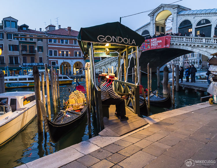 Gondoliers along the Grand Canal