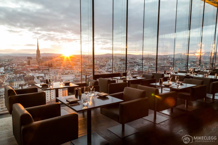 Sofitel in Vienna at sunset