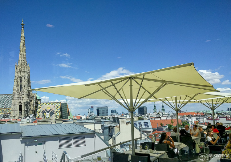 View from Skybar at Steffl Vienna