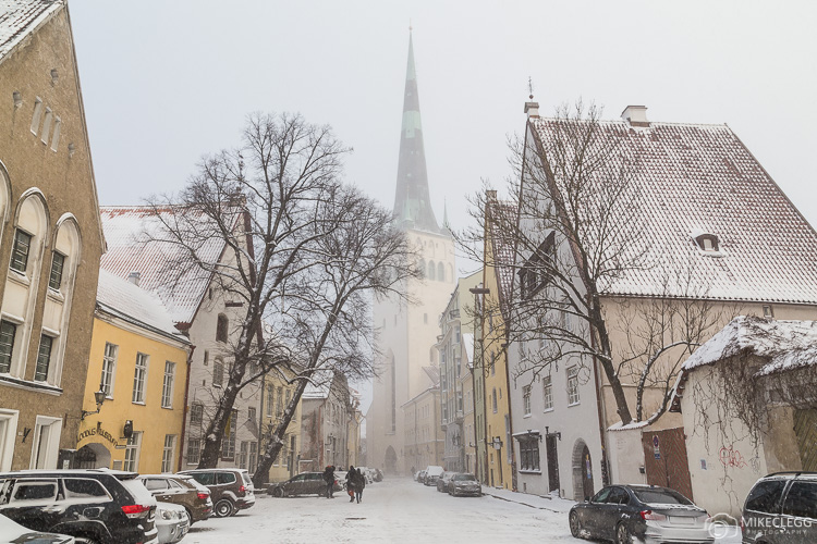 A view towards St Olaf's Church