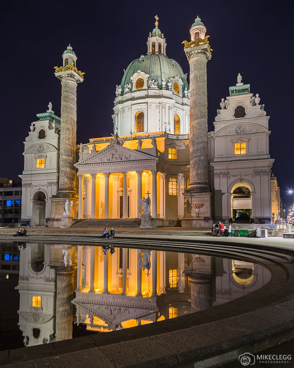Karlskirche at night