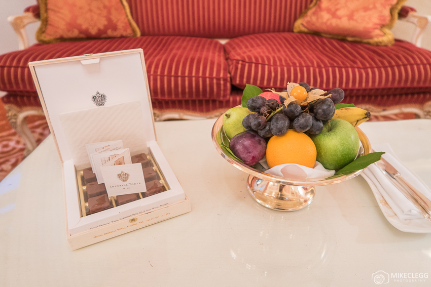 Welcome chocolate and fruit at luxury hotels