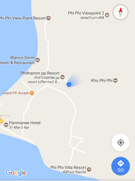 Map screenshot to Ko Phi Phi Viewpoint