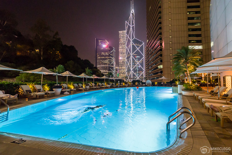 Outdoor pool at the Island Shangri-La Hong Kong