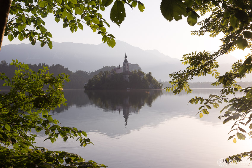 Editing Example - Bled Lake Sunrise - Starting image