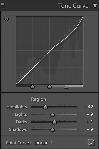 Editing Examples - Bled Lake - Adjust tone curve