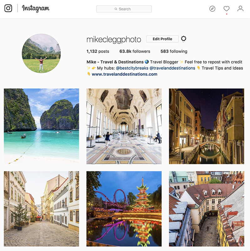Instagram Desktop version screenshot
