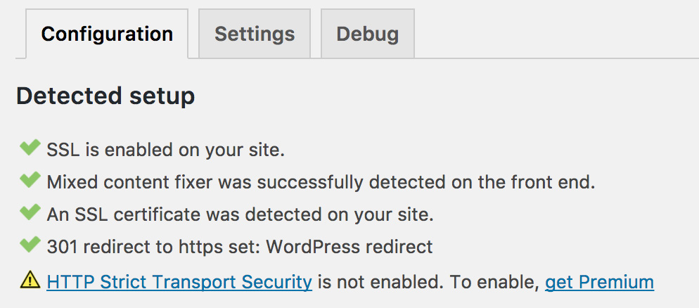 Real Simple SSL Screenshot