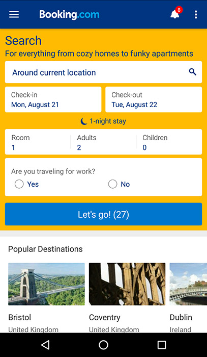 Booking App Screenshot