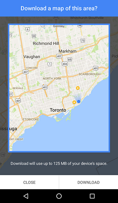 Toronto Offline Maps Google Screenshot