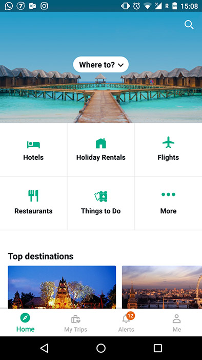 Tripadvisor App screenshot - Android