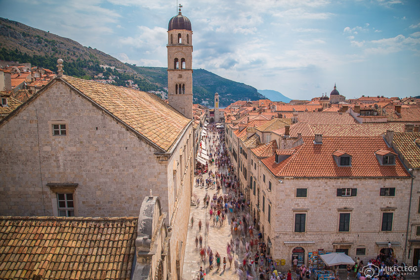 Stradun from the City Walls, Dubrovnik