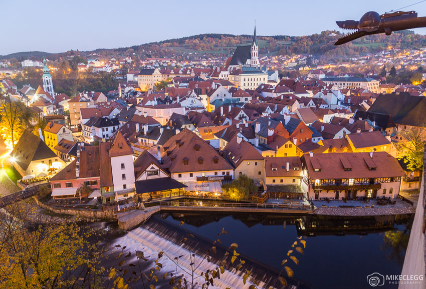 View of Cesky Krumlov from near the State Castle and Chateau