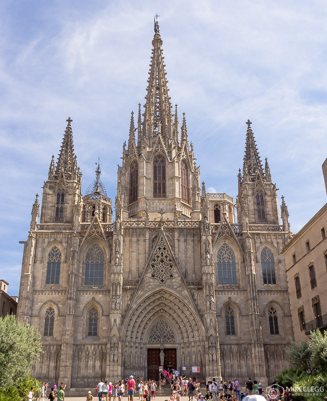 Front of the Cathedral of Barcelona