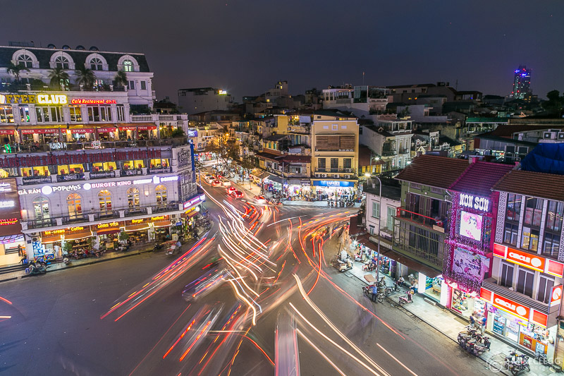 Hanoi Traffic - Night view