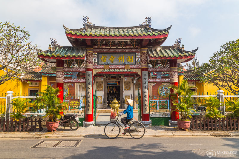 Temples and locals in Hoi An, Vietnam