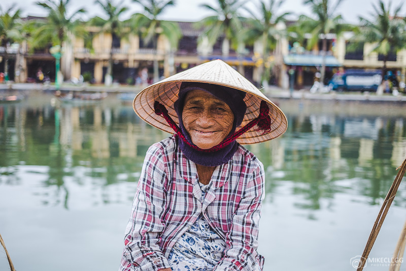 Vietnamese lady by the river in Hoi An