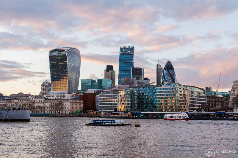 City of London Skyline at sunset
