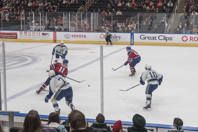 A hockey game in Canada