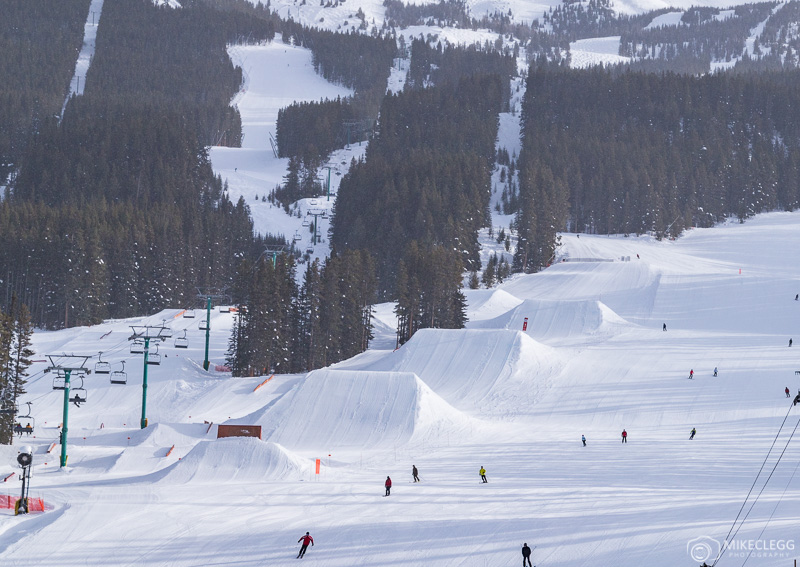 Large kickers at Lake Louise Ski Resort