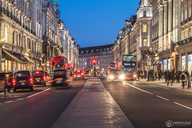 Regent Street, London at night