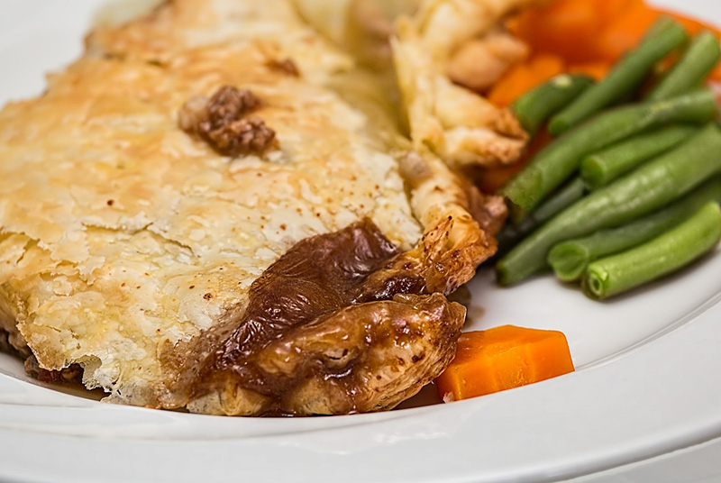 Baked Pie and Veg - Via Pixabay
