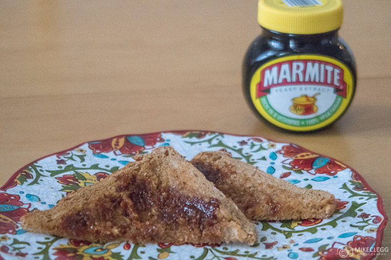 Marmite jar and toast