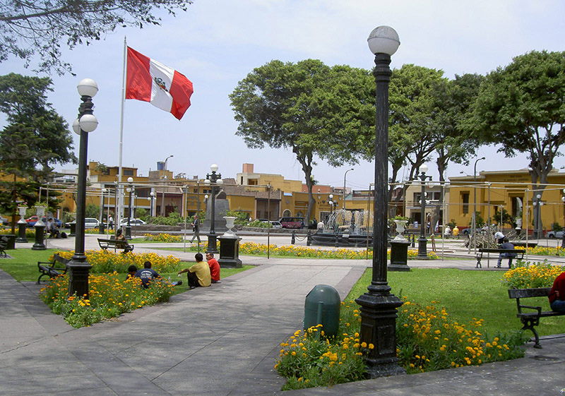 Plaza Principal de Pueblo Libre in Lima, Peru