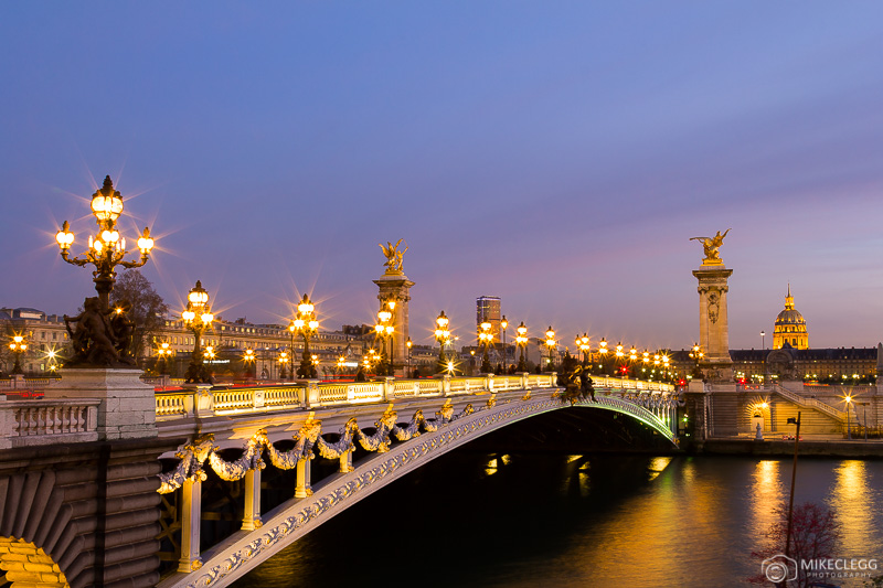 Pont Alexandre III at night