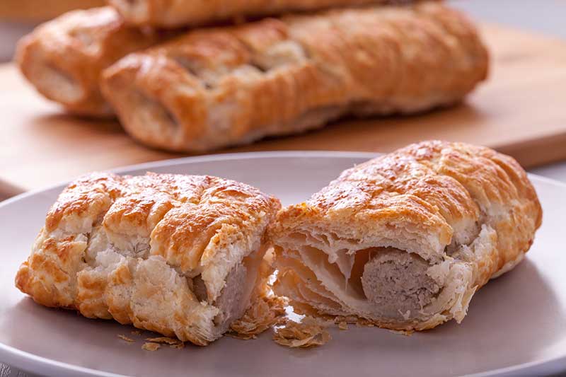 Sausage Roll on a Plate