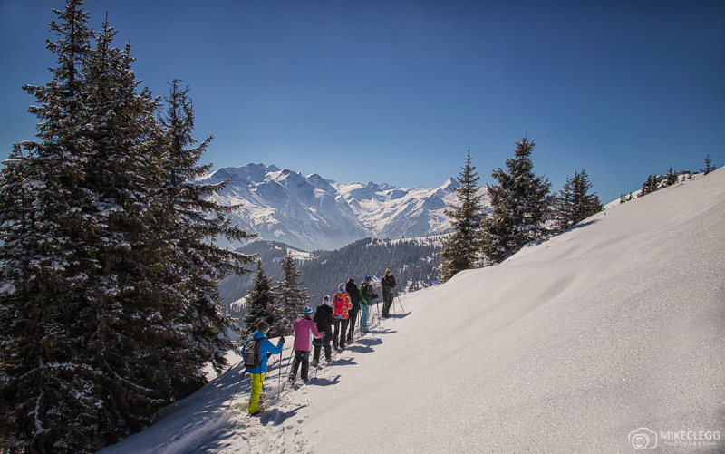 Snowshoe hikes up Schmittenhöhe in Austria