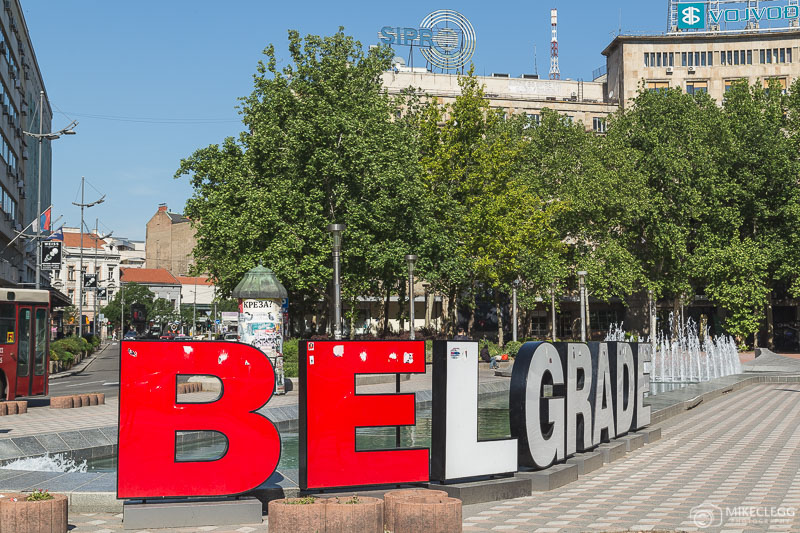 Belgrade Sign at Nikola Pašić Square