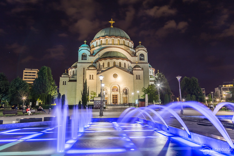 8 Best Instagram and Photography Spots in Belgrade Church of Saint Sava in Belgrade at night