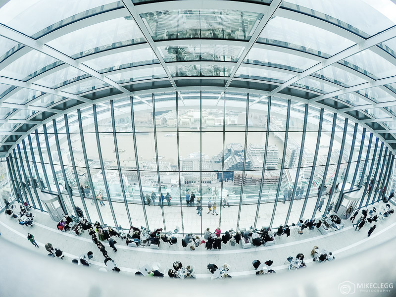 The inside of the Sky Garden in London