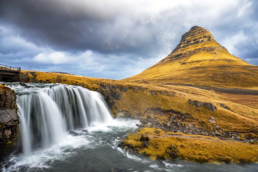 Kirkjufellfoss in Iceland in the Autumn