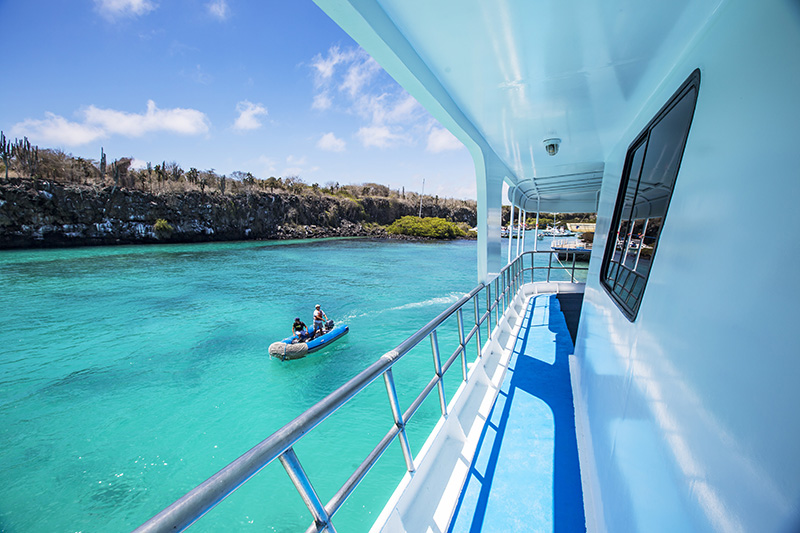Guide to Planning a Trip to the Galápagos Islands Ecuador Galapagos Yolita Boat Side Deck - Via G Adventures