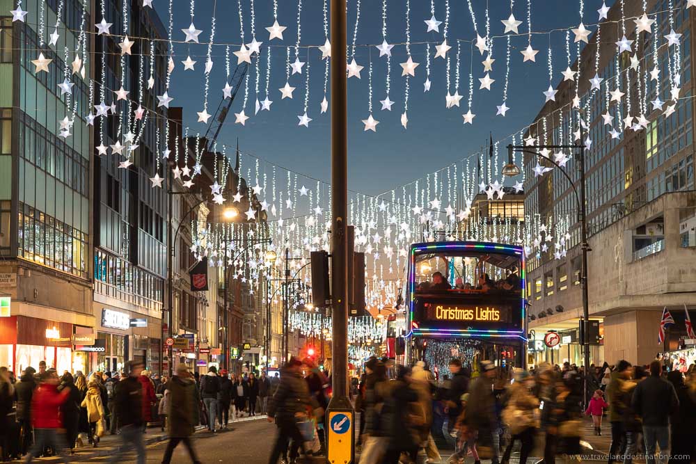 Oxford Street at Christmas in 2022