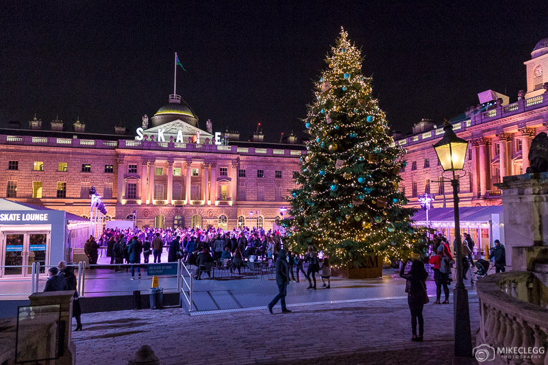 Somerset House at Christmas and the skating rink